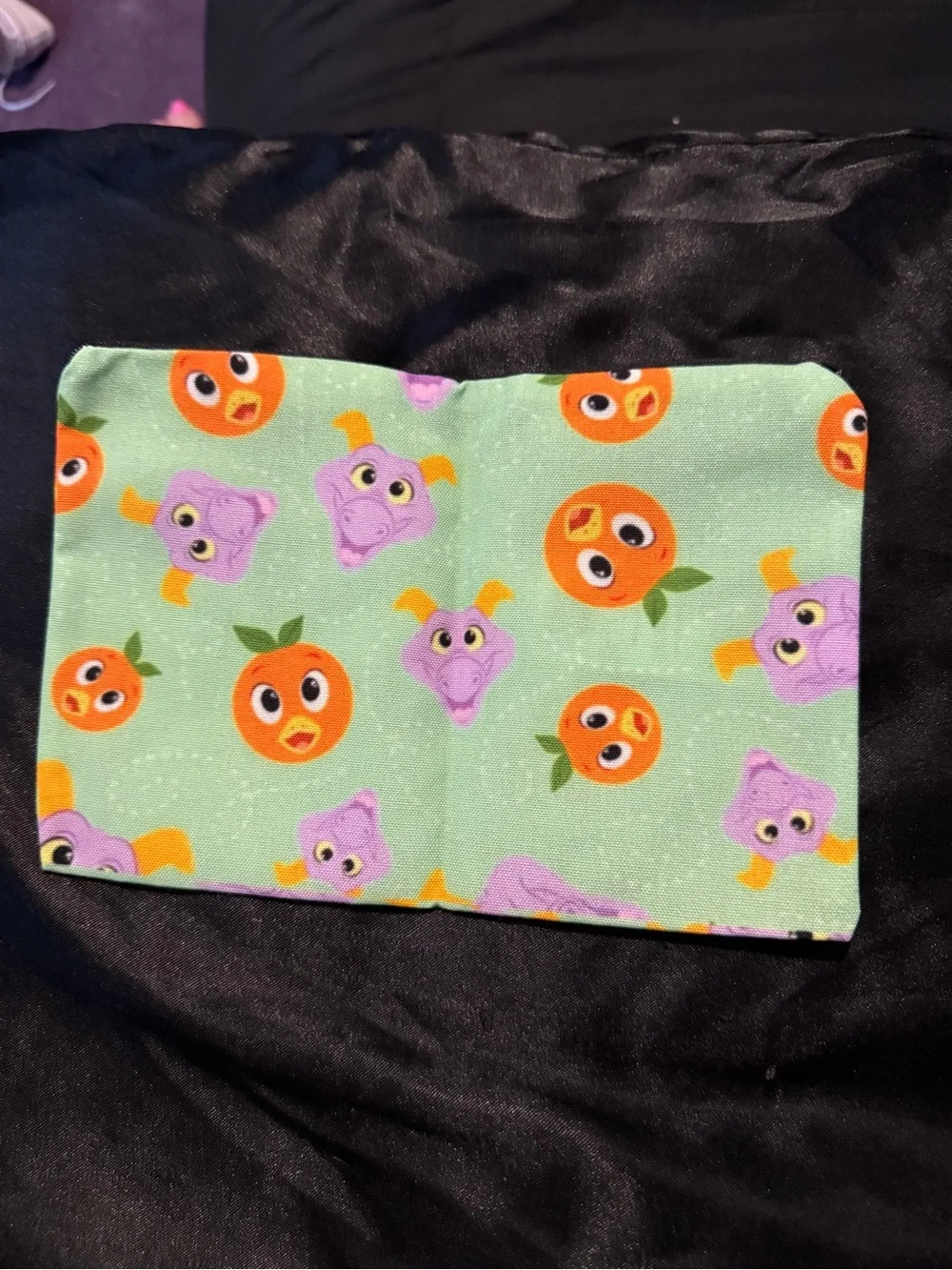 Orange Bird & Figment Makeup Bag